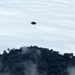 Costa Rica witness captures disc UFO on camera over volcano