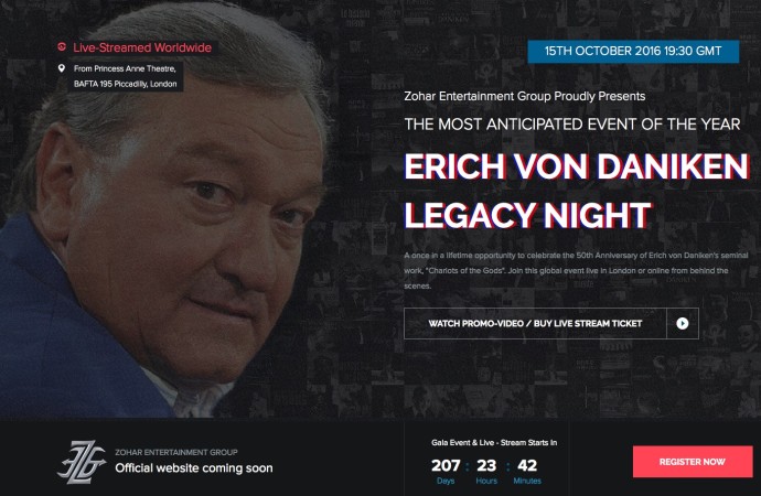 ERICH VON DANIKEN LEGACY NIGHT in London