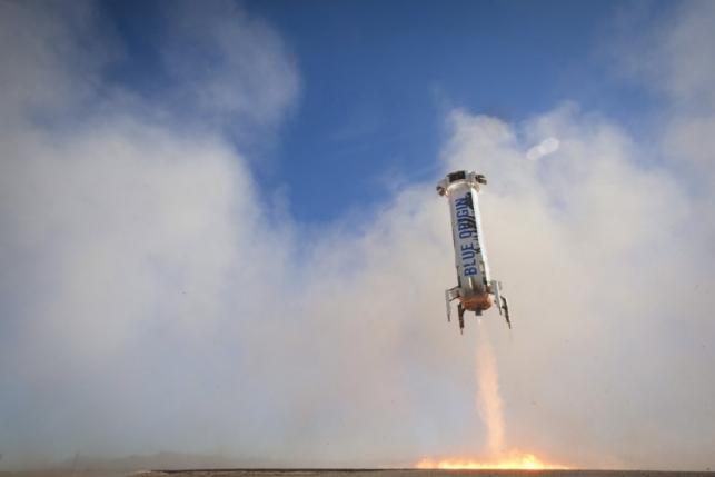 Bezos praises third Blue Origin launch-and-land rocket test as ‘perfect’