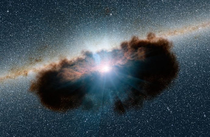 Dusty doughnut around massive black hole spied for first time