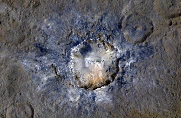 Bright Ceres Crater Looks Like a Stop Sign