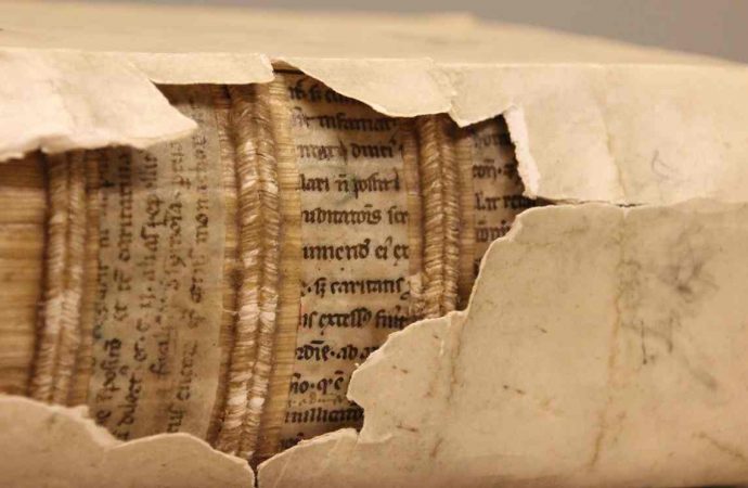 X-rays reveal 1,300-year-old writings inside later bookbindings