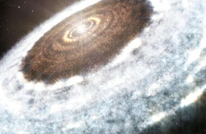 Stellar outburst brings water snowline into view