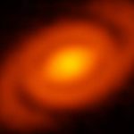 Spiral arms: Protoplanetary disk around a young star exhibits spiral structure