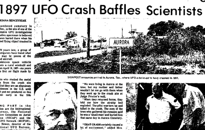 1897 The UFO crash in Aurora, Texas