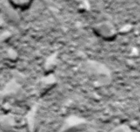 Final descent image from Rosetta spacecraft