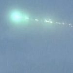 Little green yen: Mysterious emerald-green orb ‘UFO’ appears over Japan, leaving a trail of sparks behind it