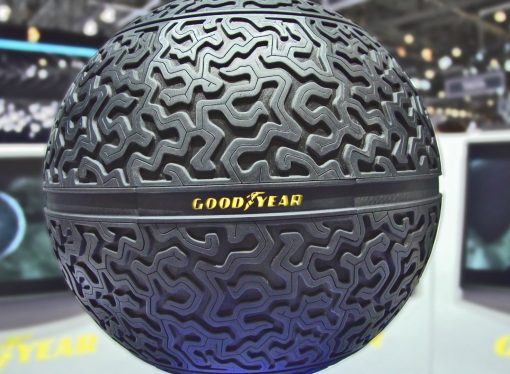 The Future Tire? It’s Spherical, Connected and Self-Repairing!