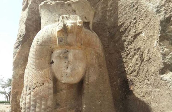 Extremely Rare Alabaster Statue of Queen Tiye Found in Egyptian Funerary Temple