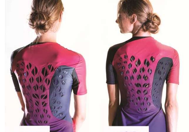 Self-ventilating workout suit keeps athletes cool and dry