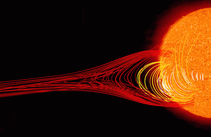 Space weather model simulates solar storms from nowhere