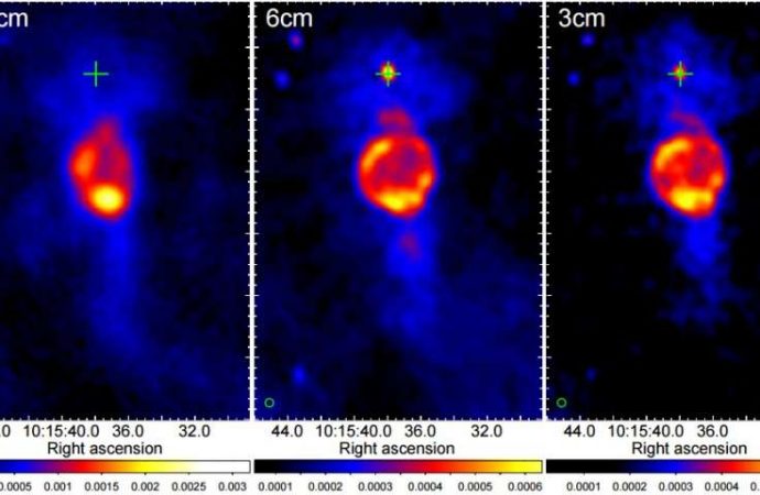 Astronomers discover bubble-like structure associated with the pulsar PSR J1015−5719