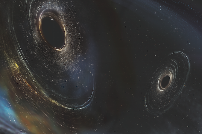 Black holes crash together and make waves