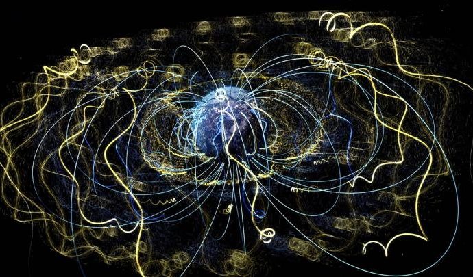 Space sound waves around Earth: Electrons whistle while they work?