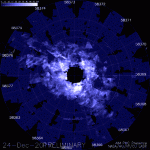 ELECTRIC-BLUE CLOUDS CIRCLING ANTARCTICA