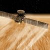 A spacecraft is using the Martian atmosphere to get closer to the planet