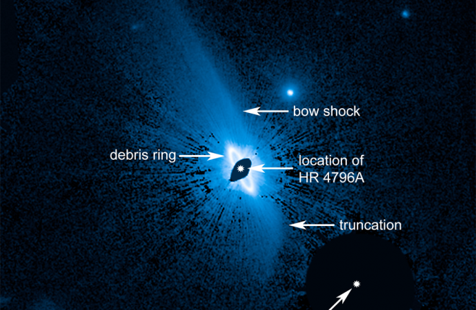 Hubble Finds Huge System of Dusty Material Enveloping the Young Star HR 4796A