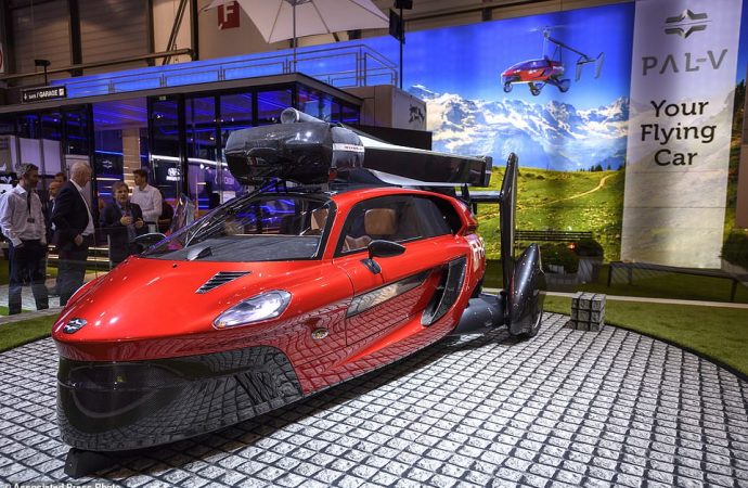 The first ‘real’ flying car? £400,000 production-ready Pal-V that can hit 112mph on land AND in the air is unveiled in Geneva
