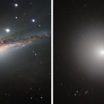 Young galaxies are flat, but old ones are more blobby