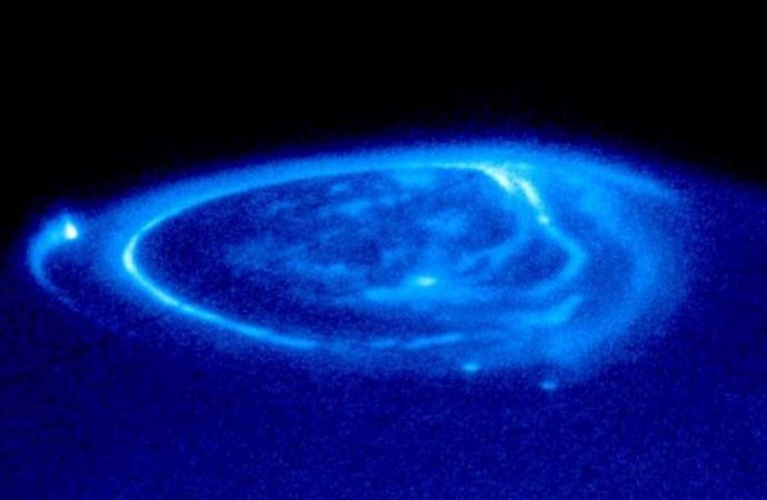 Jupiter’s Moons Spin Intricate Auroras at Planet’s Poles