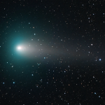 A GREEN COMET APPROACHES EARTH