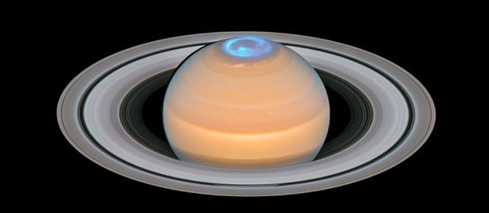 Hubble observes energetic lightshow at Saturn’s north pole