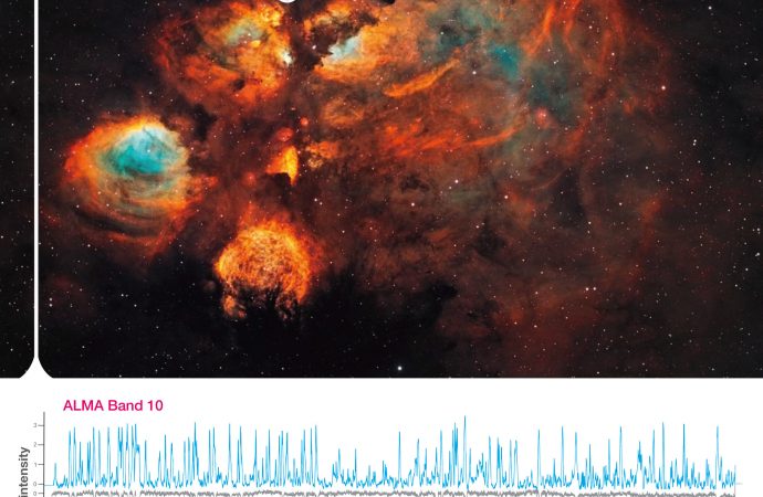 ALMA’s highest frequency receiver produces its first scientific result on massive star formation