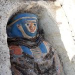 Eight limestone sarcophagi with mummies found near Giza’s Great Pyramids