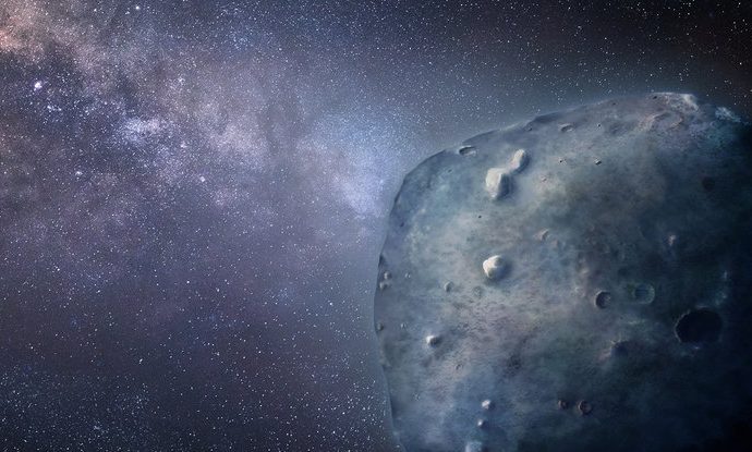Rare blue asteroid reveals itself during fly-by