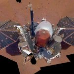 Mars lander takes a selfie