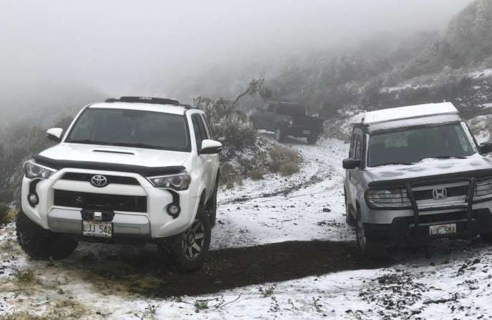 Hawaii sees snow from winter storm for first time in state park on Maui