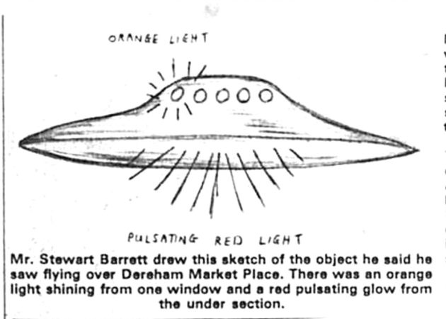 Weird Norfolk: The Flying Saucer that hovered 40ft above rooftops in Dereham