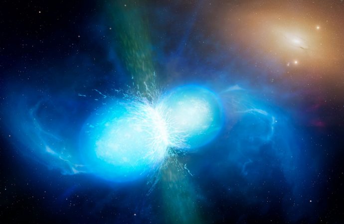 Violent Collision of Two Neutron Stars Occurred near Pre-Solar Nebula 4.6 Billion Years Ago