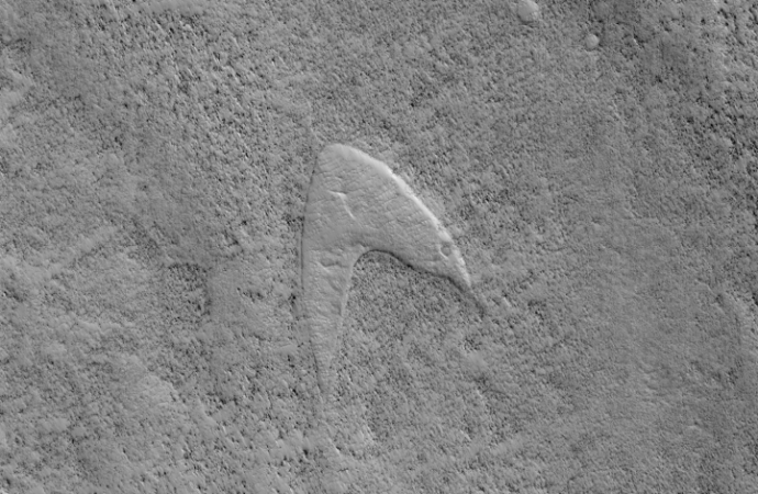 NASA’s Mars orbiter spotted the ‘Star Trek’ logo on Mars and fans are freaking out