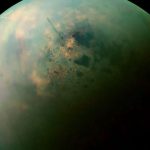 ‘Bathtub rings’ around Titan’s lakes might be made of alien crystals