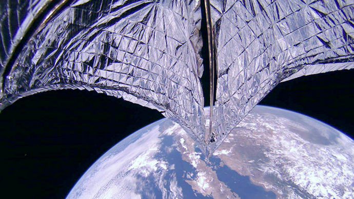 LightSail 2: First Images Released from Fully Deployed Solar Sail