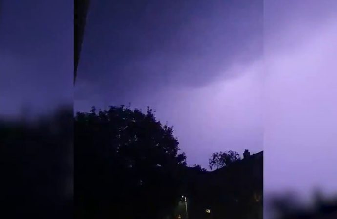 Plymouth man captures ‘UFO’ on camera during huge lightning storm