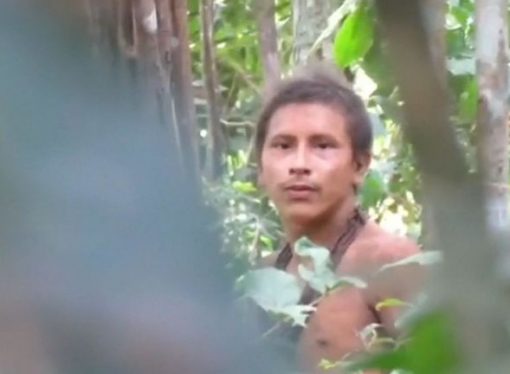 Rare footage of uncontacted tribe highlights threat to Amazon forest