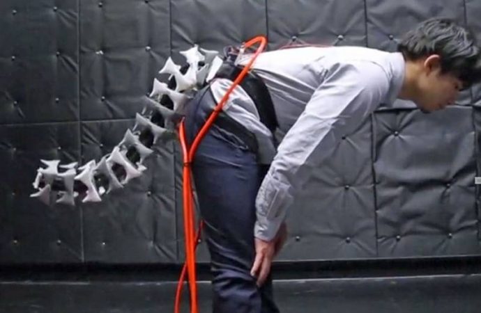 Japanese researchers build robotic tail to keep elderly upright