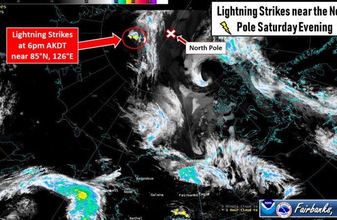 Lightning struck near the North Pole 48 times. It’s not normal.