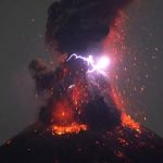 Stunning photo shows lightning bolt striking an erupting volcano in Guatemala