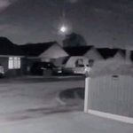 Exploding meteor captured on doorbell camera