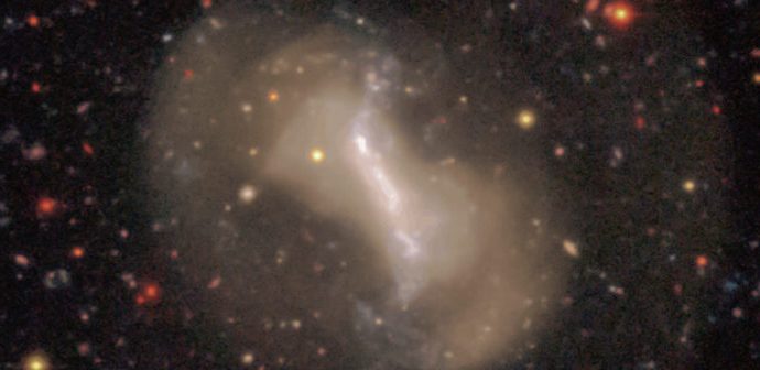 A Star-Bursting Galaxy Born from the Collision of Dwarfs