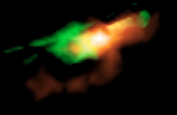 ALMA resolves gas impacted by young jets from supermassive black hole