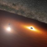 Black hole dance partners blast out flares brighter than a trillion stars