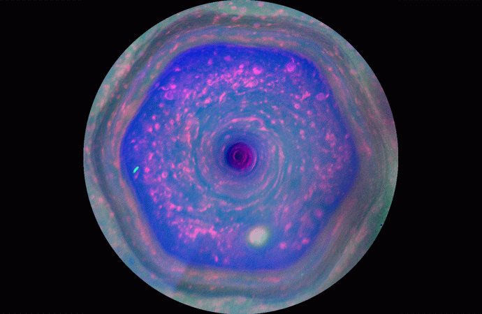 Saturn’s weird hexagon has ‘sandwich-like’ layers of hazy mists