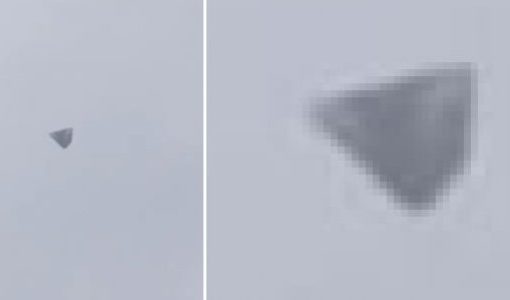 Triangular UFO captured on film in Colombia