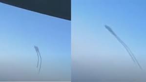 Strange Creature Or UFO Filmed From Window Of Airplane