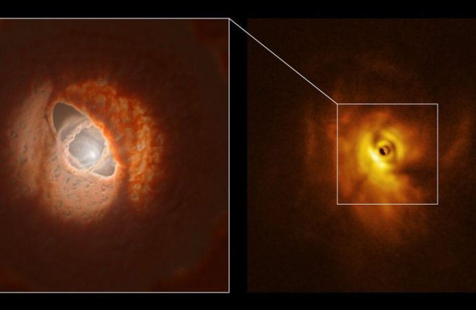 Scientists spot a triple-star system shredding its planet-forming disk in a cosmic first