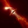 ESO telescopes record the final moments of a star being consumed by a black hole